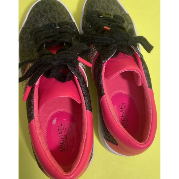 MICHAEL Michael Kors KEATON Mini MK Logo Side-Striped Sneakers Shoes 6M - Picture 4 of 5